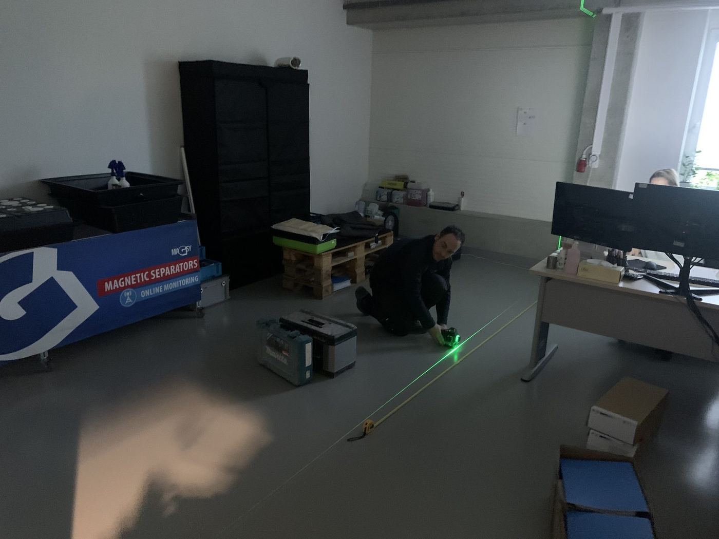 Původní prostor při prvním zaměřování nové pěstírny